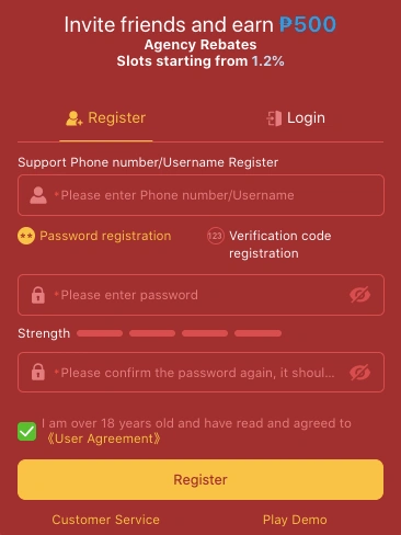 WOWPH registration page designed for quick account creation and easy access to exciting casino entertainment